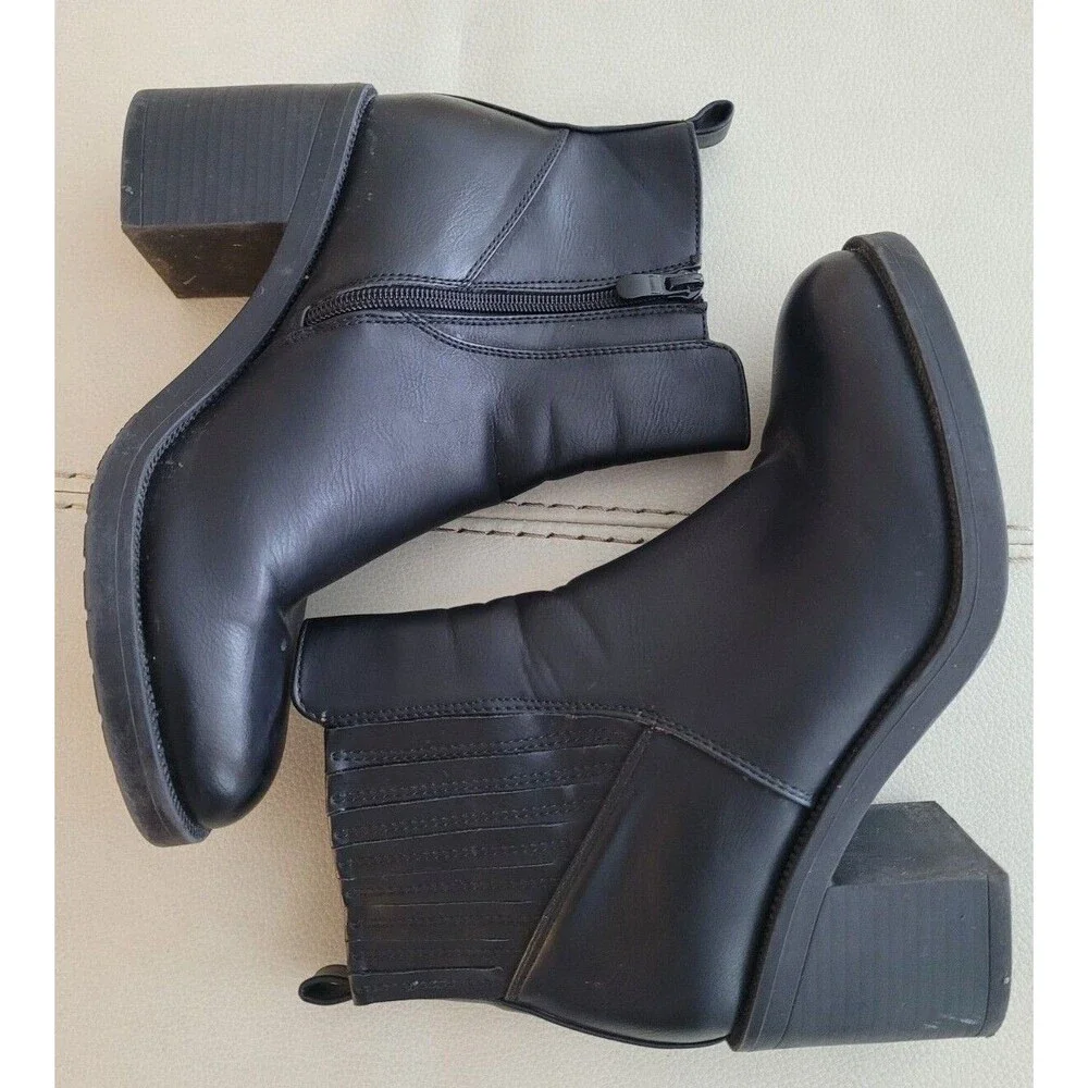 Super Made Side Zip Boots Womens Size 38 Black 3